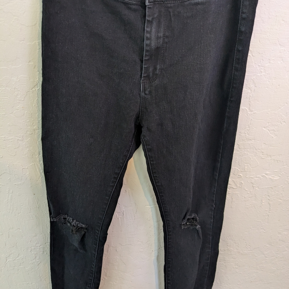 American Bazi Black High-Rise Distressed Skinny Jeans – Size M - Picture 4 of 6